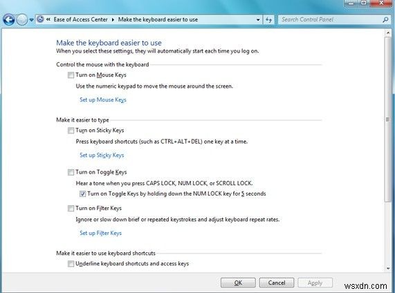 Windows 8 / 7でフィルターキーをオン・オフにする方法をわかりやすく解説