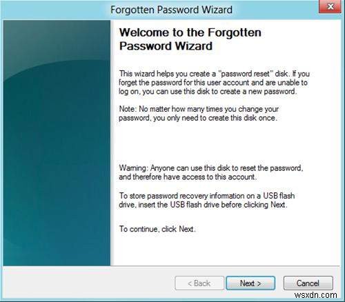 Windows 8.1のパスワードリセットディスクを作成する簡単な方法