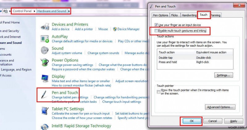 Windows 7でマルチタッチを有効・無効にする3つの簡単な方法