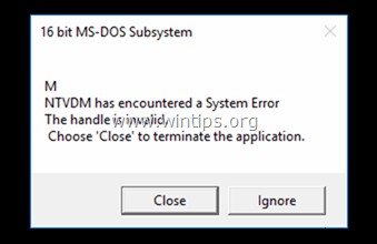 Windows 10で16ビットアプリ実行時にNTVDMシステムエラーが発生する場合の対処法
