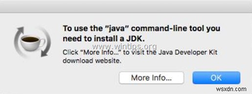 【Mac】「Javaコマンドラインツールを使用するには、JDKをインストールする必要があります」エラーの解決方法