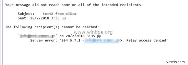 Outlookの「Relay Access Denied 554 5.7.1」エラーを解決する方法