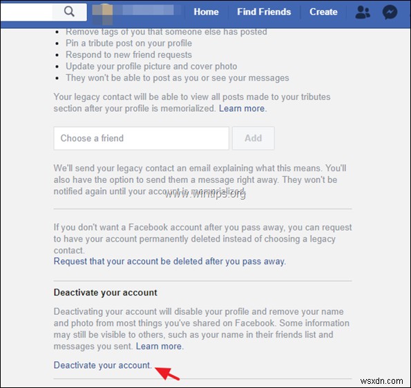 Facebookアカウントを無効化(非アクティブ化)または完全に削除する方法