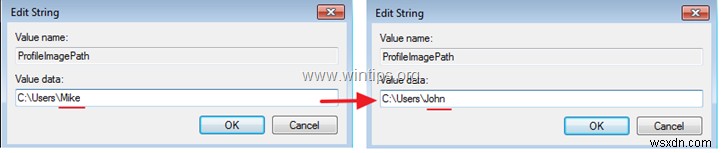 Windows 10/8/7でユーザープロファイルフォルダの名前を変更する方法
