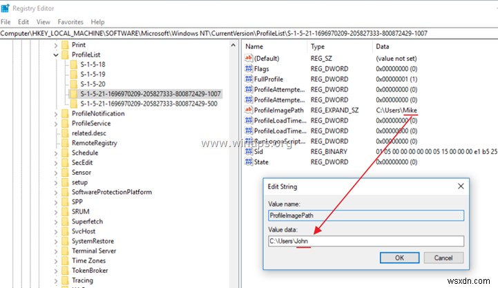 Windows 10/8/7でユーザープロファイルフォルダの名前を変更する方法
