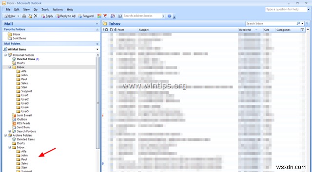Outlookのフォルダー構造だけを新しいデータファイル(PST)にコピーする方法