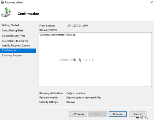 【図解】Windows Server 2016/2012/2012R2でWindows Serverバックアップからファイルを復元する方法