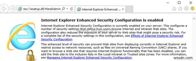 Windows Server 2016でInternet Explorerのセキュリティ強化の構成(ESC)を無効にする方法