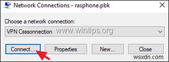 【Windows 10】VPNがタスクバー(システムトレイ)から接続できないがネットワーク設定からは接続できる場合の対処法