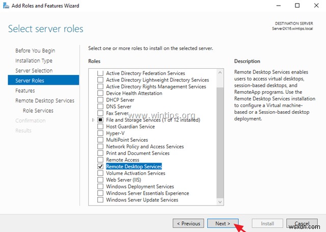 Windows Server 2016/2012 にリモート デスクトップ サービス(ターミナル サービス)をインストール・構成する方法