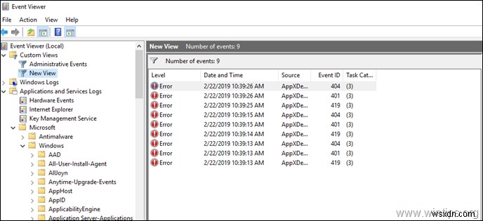 PowerShellとイベントビューアーで「Add-AppxPackage」のデプロイ失敗エラーログを確認する方法