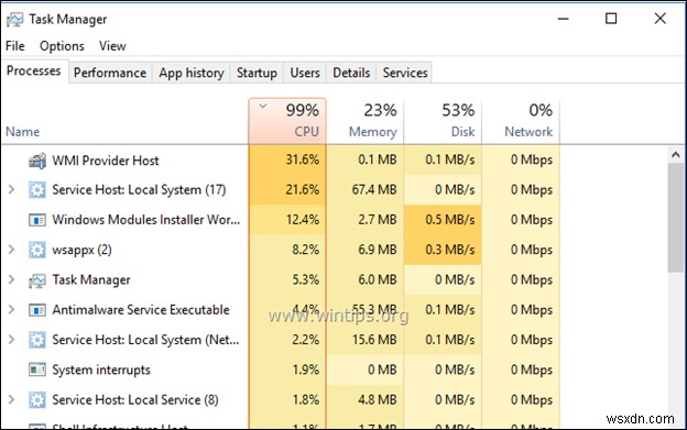 【解決済み】WmiPrvSE.exe(WMIプロバイダーホスト)のCPU使用率が高くなる問題の直し方|Windows 10/8.1/7対応