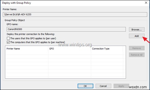 Windows Server 2016のグループポリシーでネットワークプリンターを展開する方法