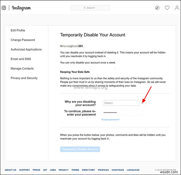 Instagramアカウントを一時的に無効化する方法【PCブラウザでの簡単な手順】