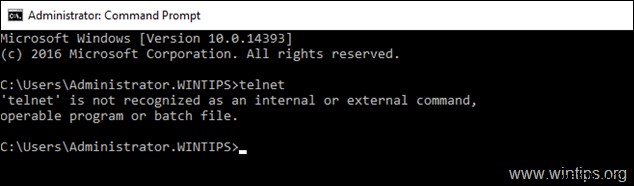 Windows Server 2012/2016/2019 で Telnet クライアントを有効化する3つの方法