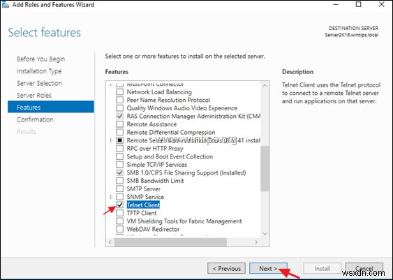Windows Server 2012/2016/2019 で Telnet クライアントを有効化する3つの方法
