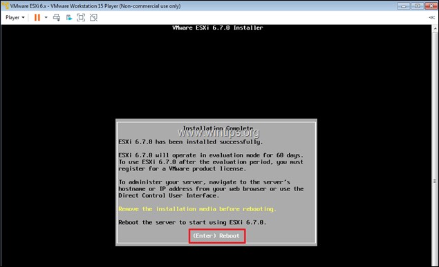 【完全ガイド】VMware Workstation PlayerにvSphere ESXi 6.7をインストールする方法