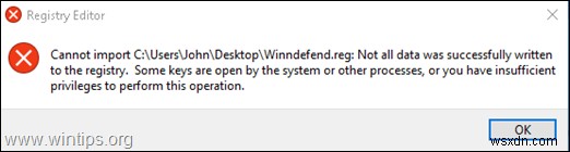 【解決済み】Windowsで.REGファイルをインポートできない「一部のデータがレジストリに正常に書き込まれませんでした」エラーの直し方