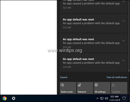 【Windows 10】「アプリの既定がリセットされました」通知エラーを修正する4つの方法