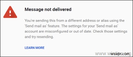 【解決】Gmailで「メッセージが配信されませんでした」と表示される場合の対処法|「Send mail as(別のアドレスから送信)」機能のエラーを修正