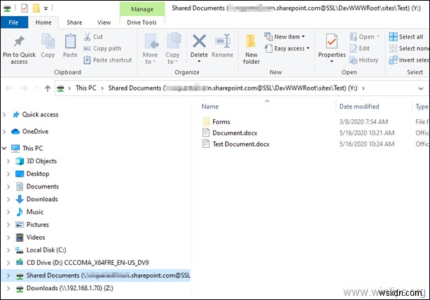 Windows エクスプローラーで SharePoint をネットワークドライブとしてマップする方法