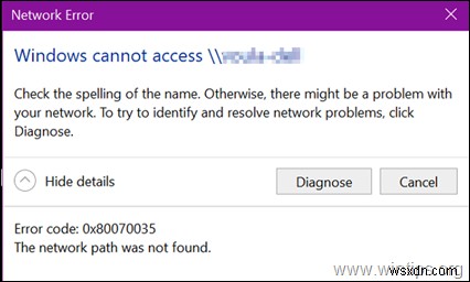 【Windows 10】エラー0x80070035「ネットワーク パスが見つかりません」の解決方法