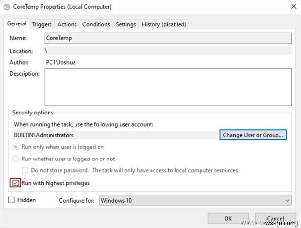 【解決済み】Windows 10でスケジュールタスクが全ユーザーで実行されない・バックグラウンドで動作する問題の修正方法