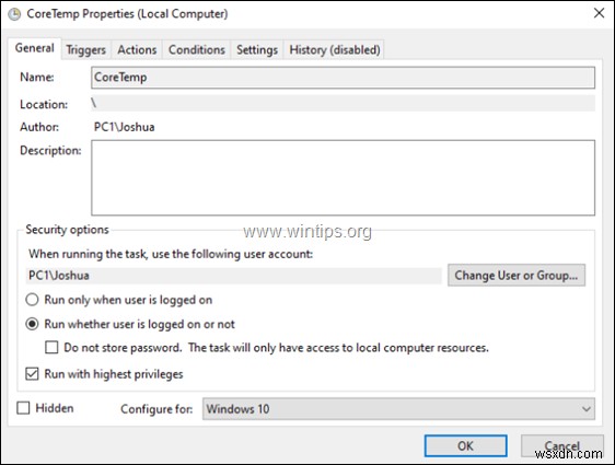 【解決済み】Windows 10でスケジュールタスクが全ユーザーで実行されない・バックグラウンドで動作する問題の修正方法