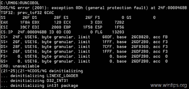 【解決済み】Windows 10でDOS/4Gエラー(2001)例外0Dhが発生したときの対処法