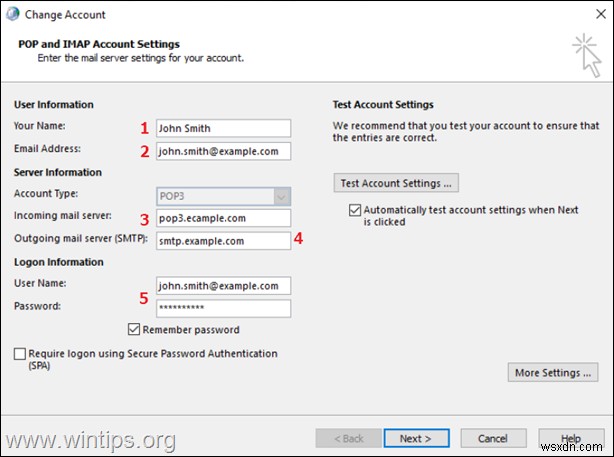 Outlook 2019以前のバージョンでメールアカウント設定を変更する方法