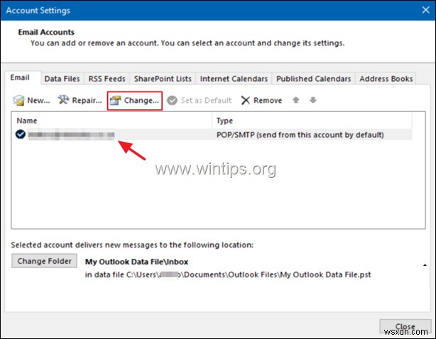 Outlook 2019以前のバージョンでメールアカウント設定を変更する方法