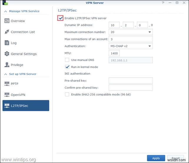 Synology NASをL2TP VPNサーバーとして構築し、クライアントから安全に接続・アクセスする完全ガイド
