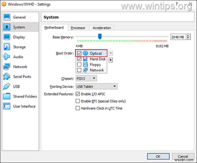 VirtualBoxで「FATAL: No bootable medium found! System halted」エラーが出たときの解決方法