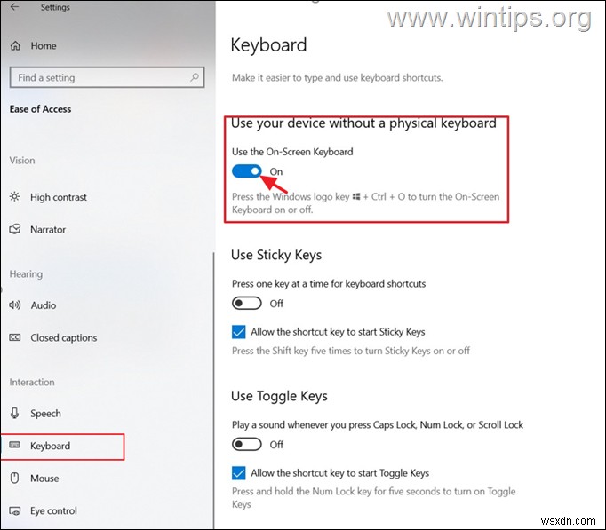 Windows 10でオンスクリーンキーボードを有効・無効にする4つの方法