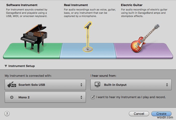 Mac OS Xでオーディオインターフェース経由で楽器を録音する方法