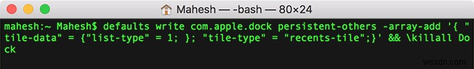 macOSのDockから「最近使った項目」にすばやくアクセスする方法