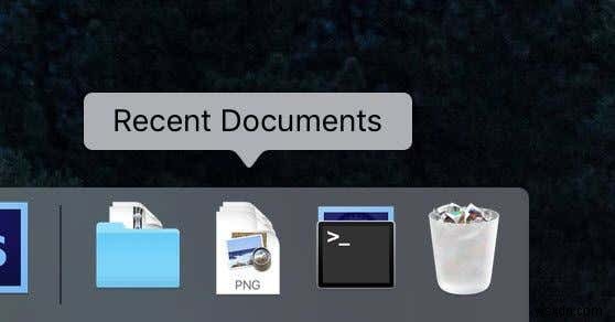 macOSのDockから「最近使った項目」にすばやくアクセスする方法