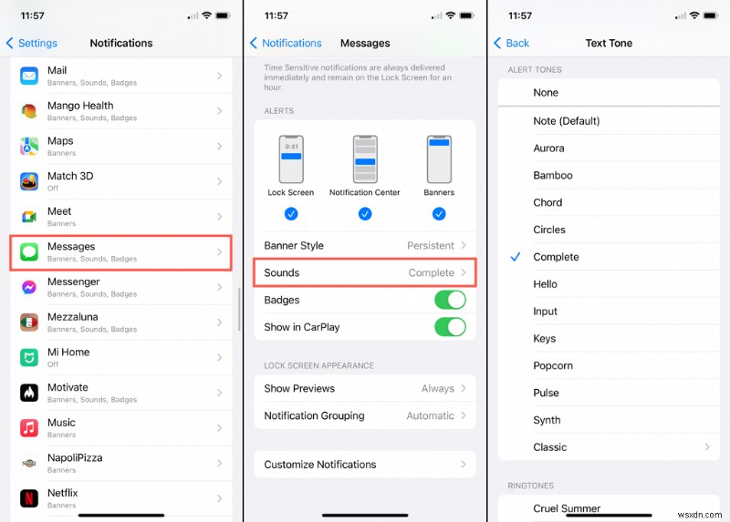 iPhoneのメッセージ着信音を変更する方法｜連絡先ごとのカスタム設定も解説