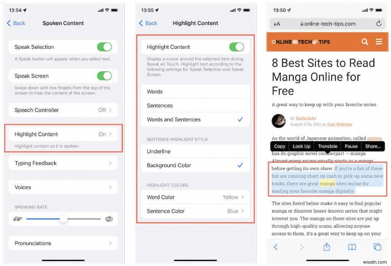 iPhoneでテキストを読み上げさせる方法｜「読み上げコンテンツ」の使い方を徹底解説