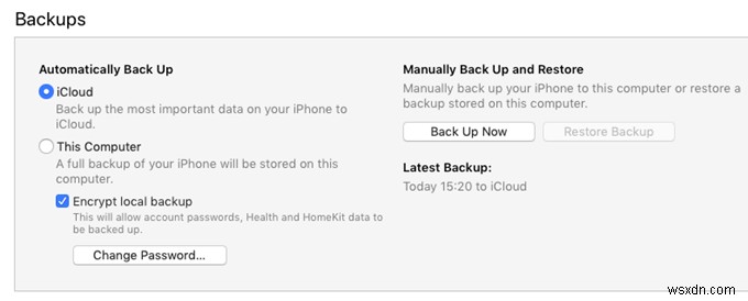 iTunesを使ってiOSデバイスをパソコンにバックアップする方法