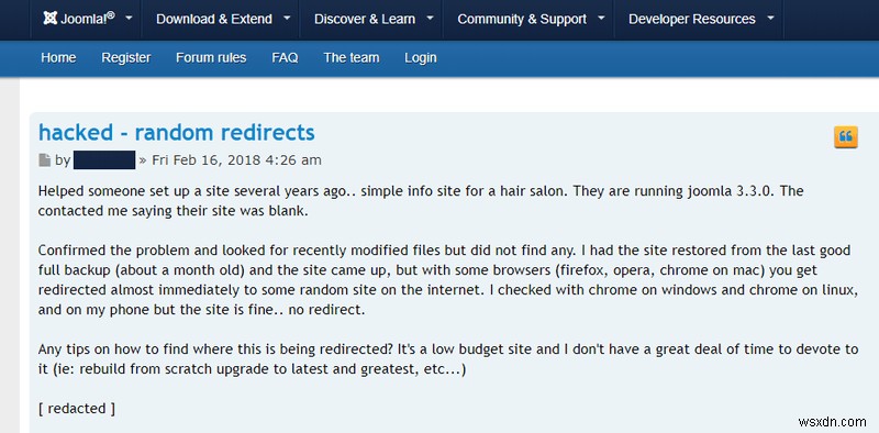 Joomlaマルウェアリダイレクトハックとは?症状・原因から検出・修復方法まで徹底解説