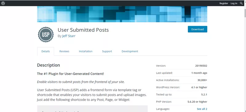 WordPressプラグイン「User Submitted Posts」に任意ファイルアップロードの脆弱性(ver=20190426)