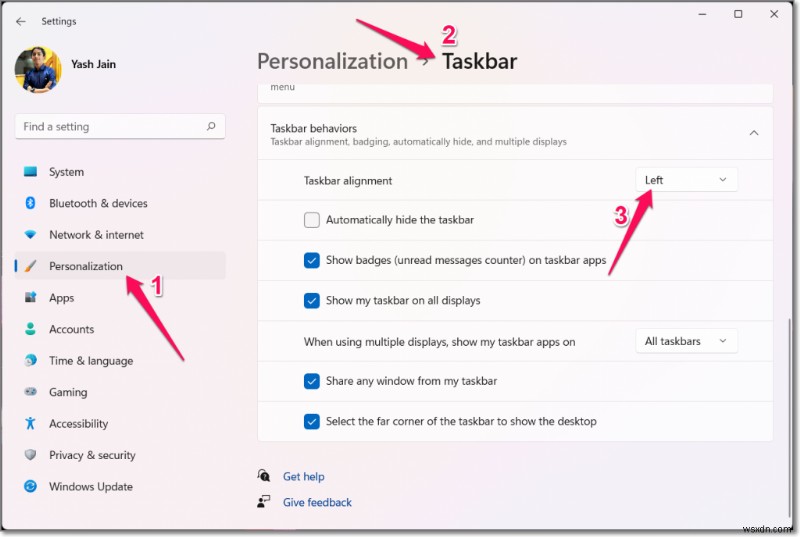 Windows 11のスタートボタンを左側に移動する方法【PC・ノートパソコン対応】