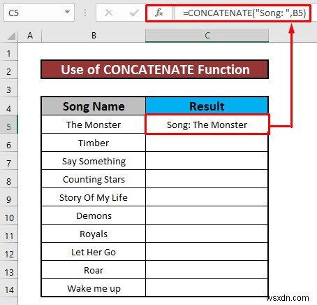 Excelでセルに文字列を追加する6つの簡単な方法