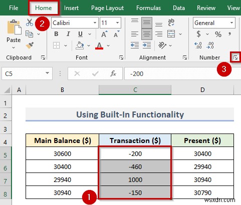 Excelで負の数を赤く表示する4つの簡単な方法