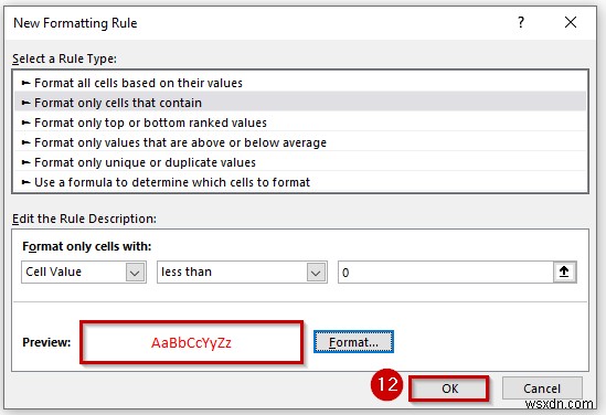 Excelで負の数を赤く表示する4つの簡単な方法