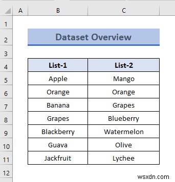 Excelで2つの列を比較して違いを見つける7つの方法