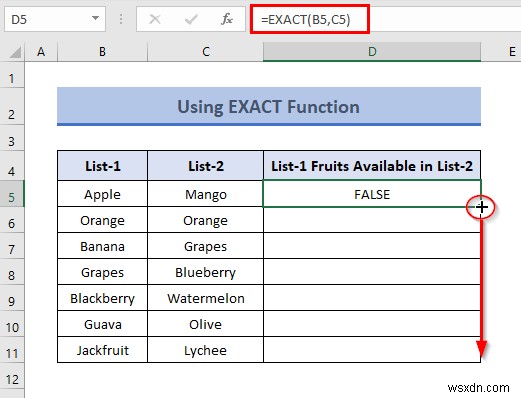 Excelで2つの列を比較して違いを見つける7つの方法