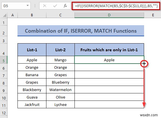 Excelで2つの列を比較して違いを見つける7つの方法