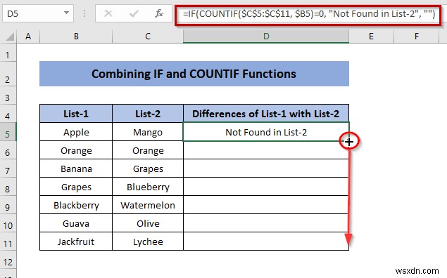 Excelで2つの列を比較して違いを見つける7つの方法